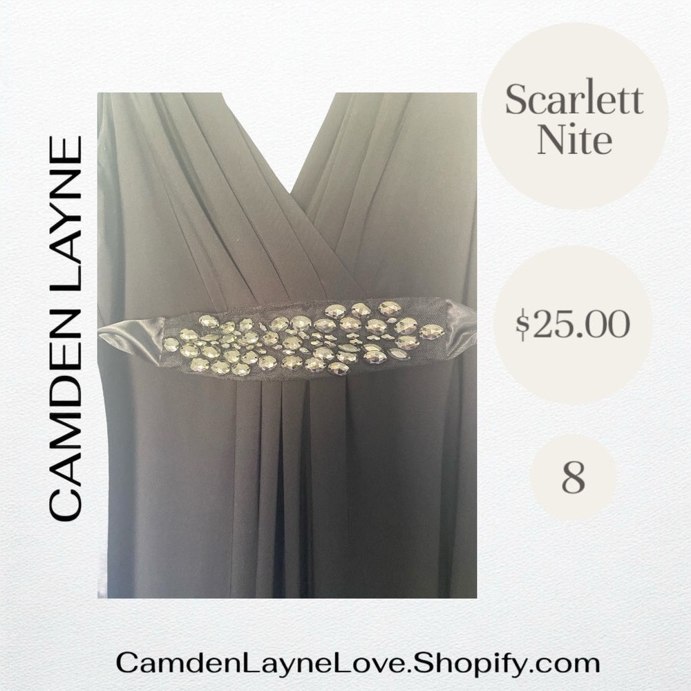 Scarlett Nite Black Sleeveless V-Neck Maxi Dress - Picture 4 of 5